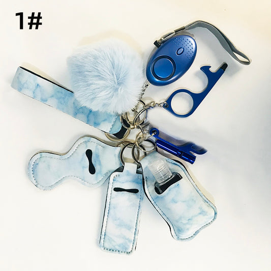 Self Defence Key Chain Set - Sky Blue Tie Dye