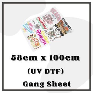 59cm x 100cm UV DTF Gang Sheet (1mtr)