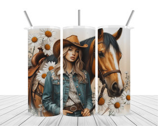 Just A Girl & Her Horse 20oz Tumbler Wrap