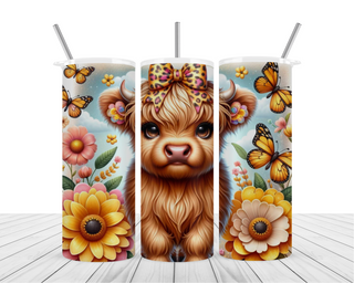 Butterfly Field Baby Highland 20oz Tumbler Wrap