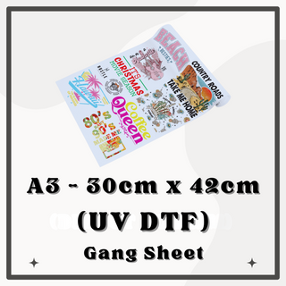 A3 - (30cm x 42cm) UV Gang Sheet