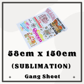 58cm x 150cm Sublimation Gang Sheet