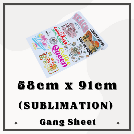 58cm x 91cm Sublimation Gang Sheet