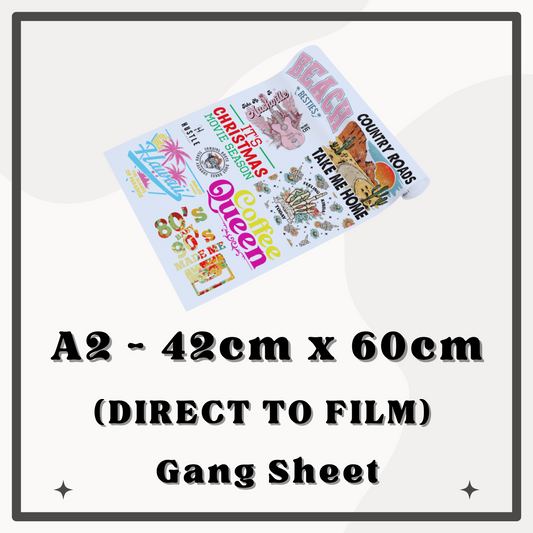 A2 - (42cm x 60cm) DTF Gang Sheet