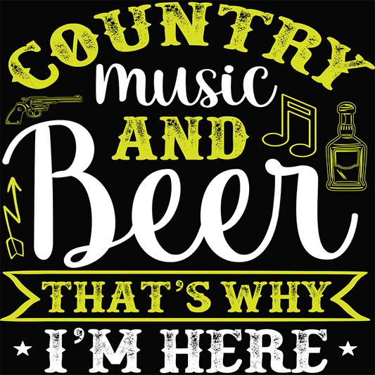 "Country Music & Beer" Transfer