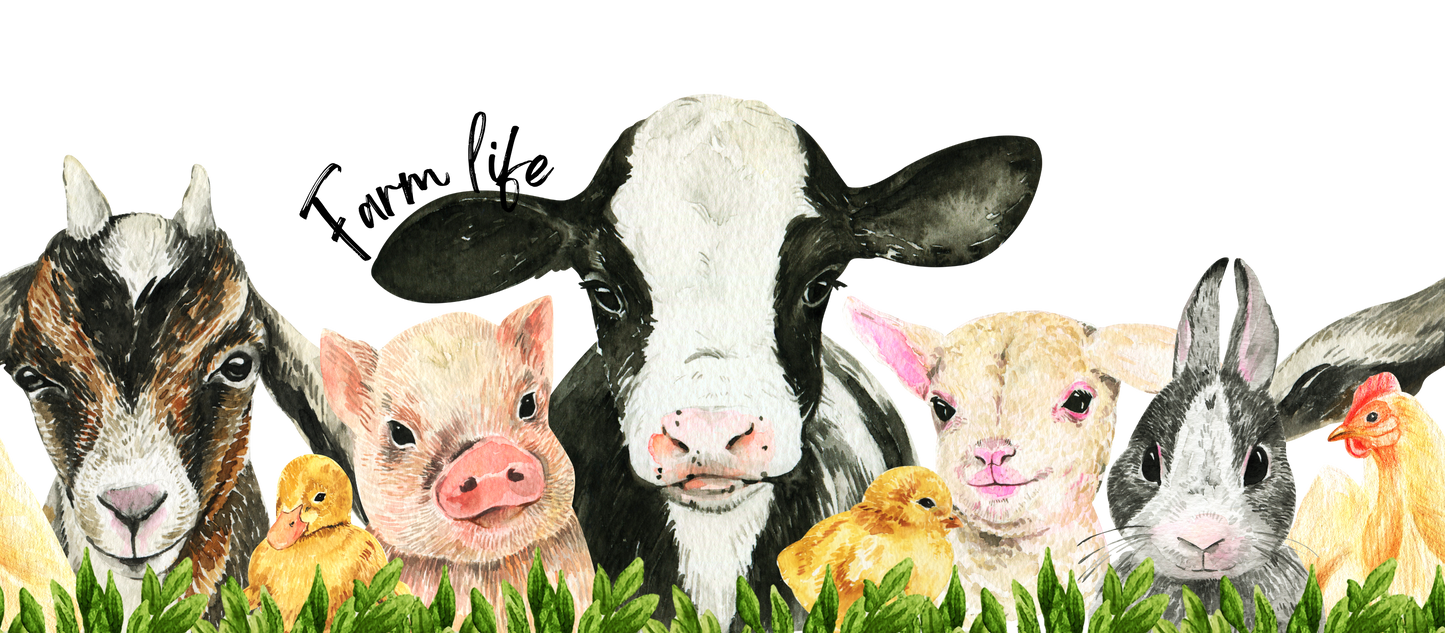 'Animal Farm Watercolour" Libby Wrap
