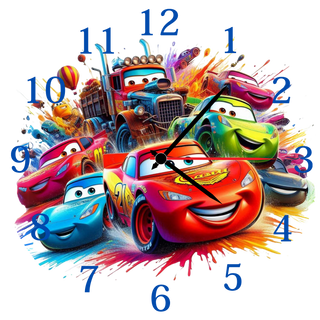 Cars 30cm Clock Transfer