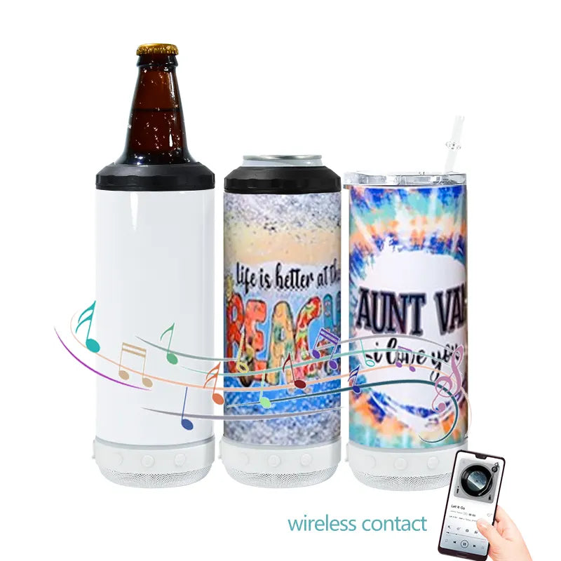 "Life is better with Dogs" 16oz 4-in-1 Bluetooth Speaker Tumbler