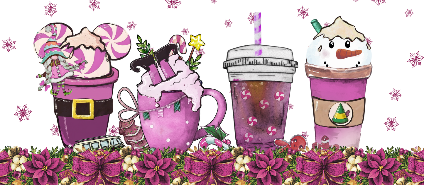 "Purple Coffee Cheer" Mug Wrap