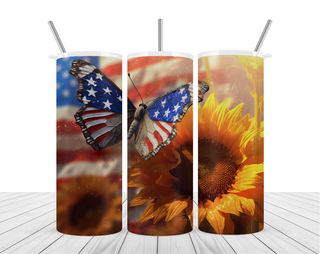 "Patriot Sunflower" Tumbler