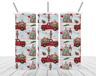 LUXYHUSTLE CHRISTMAS TRUCK- 20 Oz SUBLIMATION PRINT