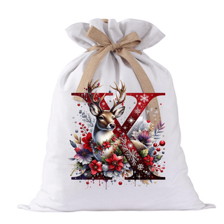 LUXYHUSTLE X DEER SPARKLE LETTERS -  Santa Sack Size DTF Print