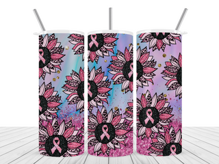 "Sunflower Breast Cancer Awareness" Tumbler